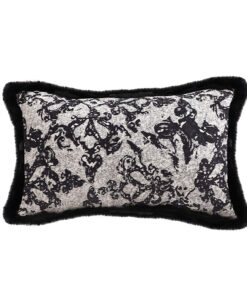 1-SOGA 35cm Vintage Black Pillowcase Set Black Herringbone Pattern Lumbar Throw Pillow
