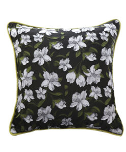 1-SOGA 45cm Subtle Foliage Green Pillow Subtle Orchid Blossom Square Throw Pillow