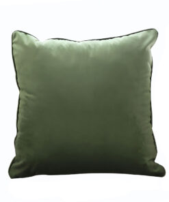 1-SOGA 45cm Subtle Army Green Foliage Velvet Square Throw Pillow