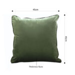 5-SOGA 2X 45cm Subtle Army Green Foliage Velvet Square Throw Pillow