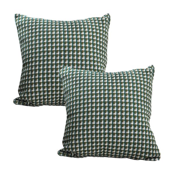 1-SOGA 2X 45cm Subtle Green Foliage Pillow SquareThrow pillow