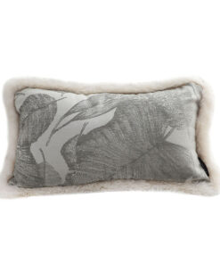 1-SOGA 35cm Wabi-sabi Rectangular Raised Embroidery Leaf & Lumbar Throw Pillow