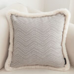 2-SOGA 45cm Wabi-sabi Herringbone Square Throw Pillow