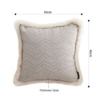 5-SOGA 45cm Wabi-sabi Herringbone Square Throw Pillow