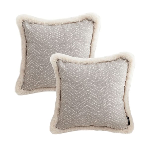 1-SOGA 2X 45cm Wabi-sabi Herringbone Square Throw Pillow