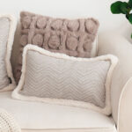 3-SOGA 30cm  Wabi-sabi Cushion Herringbone Lumbar Throw  Pillow