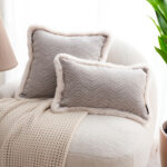 4-SOGA 30cm  Wabi-sabi Cushion Herringbone Lumbar Throw  Pillow