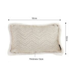 5-SOGA 30cm  Wabi-sabi Cushion Herringbone Lumbar Throw  Pillow