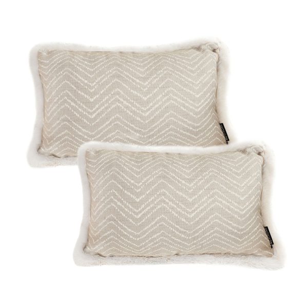 1-SOGA 2X 30cm Wabi-sabi Cushion Herringbone Lumbar Throw  Pillow
