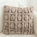 2-SOGA 45cm Wabi-sabi Herringbone Plush Square Throw  Pillow