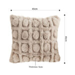 5-SOGA 45cm Wabi-sabi Herringbone Plush Square Throw  Pillow