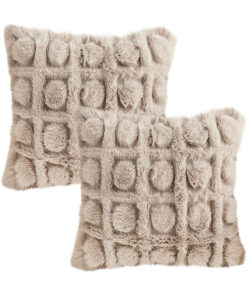 1-SOGA 2X 45cm Wabi-sabi Herringbone Plush Square Throw  Pillow