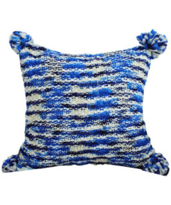 1-SOGA 45cm Throw Pillow Deep Sea Blue Gradient Dyed Decorative Soft Square for Couch or Bed