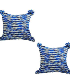 1-SOGA 2X 45cm Throw Pillow Deep Sea Blue Gradient Dyed Decorative Soft Square for Couch or Bed