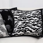6-SOGA 2X 45cm Black and White Luxury Cushion Light Mottled Texture Decorative Square Pillow Living Room