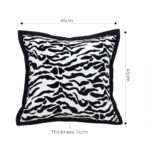 7-SOGA 2X 45cm Black and White Luxury Cushion Light Mottled Texture Decorative Square Pillow Living Room