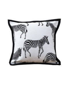 1-SOGA 45cm Black and White Light  Luxury Zebra Cushion Decorative Square Pillow Living Room