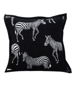 1-SOGA 45cm Black Light Luxury Zebra Cushion Decorative Square Pillow Living Room Home Decor