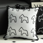 4-SOGA 2X 45cm Throw Pillow White Teddy Fleece Square Pony Design Decorative Cushion for Living Room