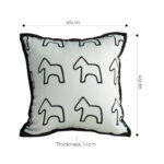 6-SOGA 2X 45cm Throw Pillow White Teddy Fleece Square Pony Design Decorative Cushion for Living Room