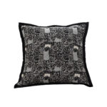 1-SOGA 45cm Throw Pillow Black Cat Paradise Wide Border Decorative Cushion for Living Room