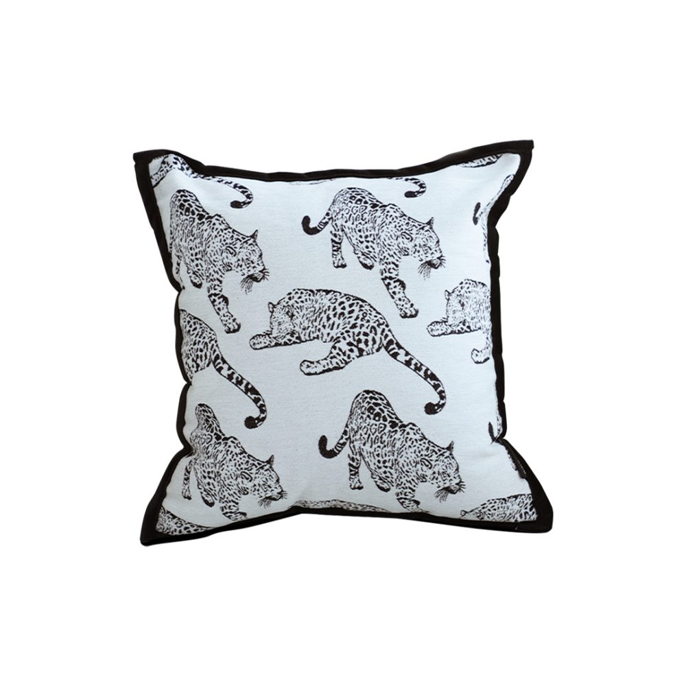 1-SOGA 45cm Throw Pillow White & Black Leopard Light Luxury Decorative Cushion for Living Room