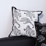3-SOGA 45cm Throw Pillow White & Black Leopard Light Luxury Decorative Cushion for Living Room