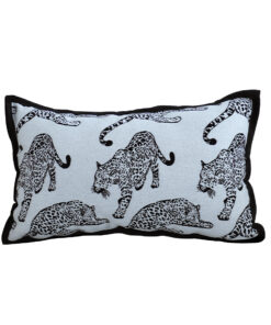 1-SOGA 30cm Throw Pillow White & Black Leopard Light Luxury Lumbar Decorative Cushion for Living Room