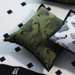 6-SOGA 40cm Throw Pillow Green Leopard Square Retro Decorative Cushion for Living Room