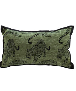 1-SOGA 30cm Throw Pillow Green Leopard Lumbar Decorative Cushion for Living Room