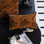 6-SOGA 30cm Throw Pillow Dark Brown Leopard Lumbar Decorative Cushion for Living Room