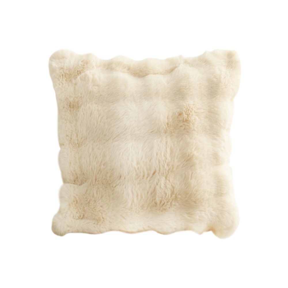 1-SOGA 50cm Throw Pillow Light  Camel Color with Rabbit  Square Cushion for Living Room Home Decor