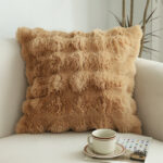 2-SOGA 50cm Throw Pillow Coffee with Rabbit  Square Cushion for Living Room Home Decor