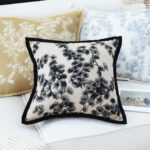 7-SOGA 45cm Throw Pillow Black and White Wide Border Square Pillow Stylish Decorative Cushion Living Room