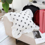 6-SOGA 2X 45cm Throw Pillow  White Ruffled Square Decorative Cushion for Rose Lovers Cozy Home Decor