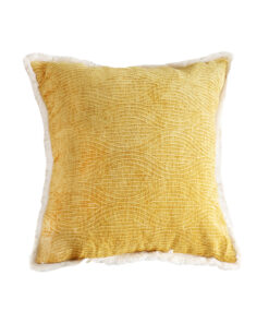 1-SOGA 50cm Throw Pillow Turmeric Yellow Aesthetic Chenille Texture for Home Decor