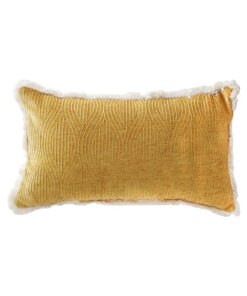 1-SOGA 35cm Throw Pillow Turmeric Yellow Aesthetic Chenille Texture for Home Decor