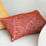 4-SOGA 2X 35cm Throw Pillow Burgundy Cinnabar Perfect Burnt Indoor and Outdoor Corded for Home Decor