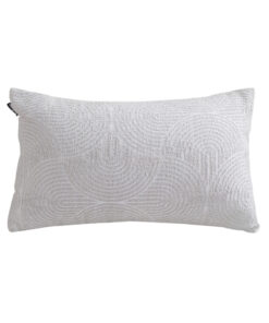 1-SOGA 35cm Throw Pillow Off White Lumbar Embroidered Decorative Cover Stitch for Home Decor