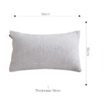 5-SOGA 35cm Throw Pillow Off White Lumbar Embroidered Decorative Cover Stitch for Home Decor