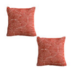 1-SOGA 2X 50cm Throw Pillow Burgundy Cinnabar Perfect Burnt Indoor and Outdoor Corded for Home Decor