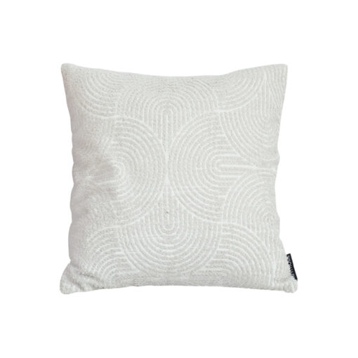 1-SOGA 50cm Throw Pillow Off White Lumbar Embroidered Decorative Cover Stitch for Home Decor