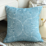 2-SOGA 50cm Blue Throw Pillow Geometric Indoor and Outdoor Corded for Home Decor