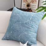 3-SOGA 50cm Blue Throw Pillow Geometric Indoor and Outdoor Corded for Home Decor