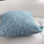 7-SOGA 50cm Blue Throw Pillow Geometric Indoor and Outdoor Corded for Home Decor