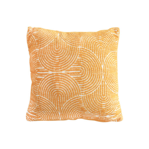 1-SOGA 50cm Mustard Yellow Throw Pillow Geometric Indoor and Outdoor Corded for Home Decor