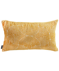 1-SOGA 35cm Mustard Yellow Throw Pillow Geometric Indoor and Outdoor Corded for Home Decor