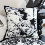 2-SOGA 50cm Throw Pillow  Black and White Leopard Thick Premium Polyester Fiber for Home Decor
