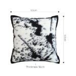 5-SOGA 50cm Throw Pillow  Black and White Leopard Thick Premium Polyester Fiber for Home Decor