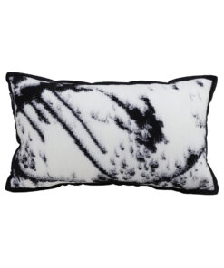 1-SOGA 35cm Throw Pillow Black and White Leopard Thick Premium Polyester Fiber for Home Decor
